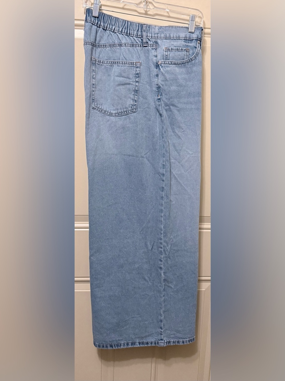 Scoop Oversized Wide Leg Relaxed Fit Medium Wash Cotton Jeans Size 14 Short